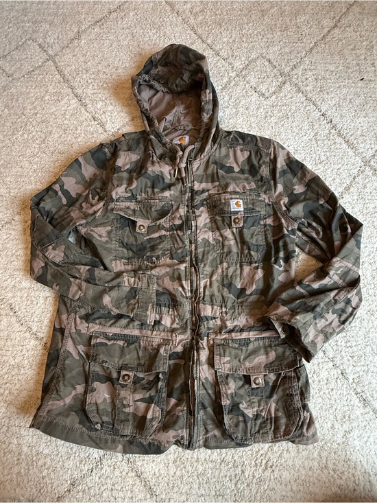 Carhartt Jackets & Blazers - Carhartt Camo Hooded Field Jacket Size M 8/10